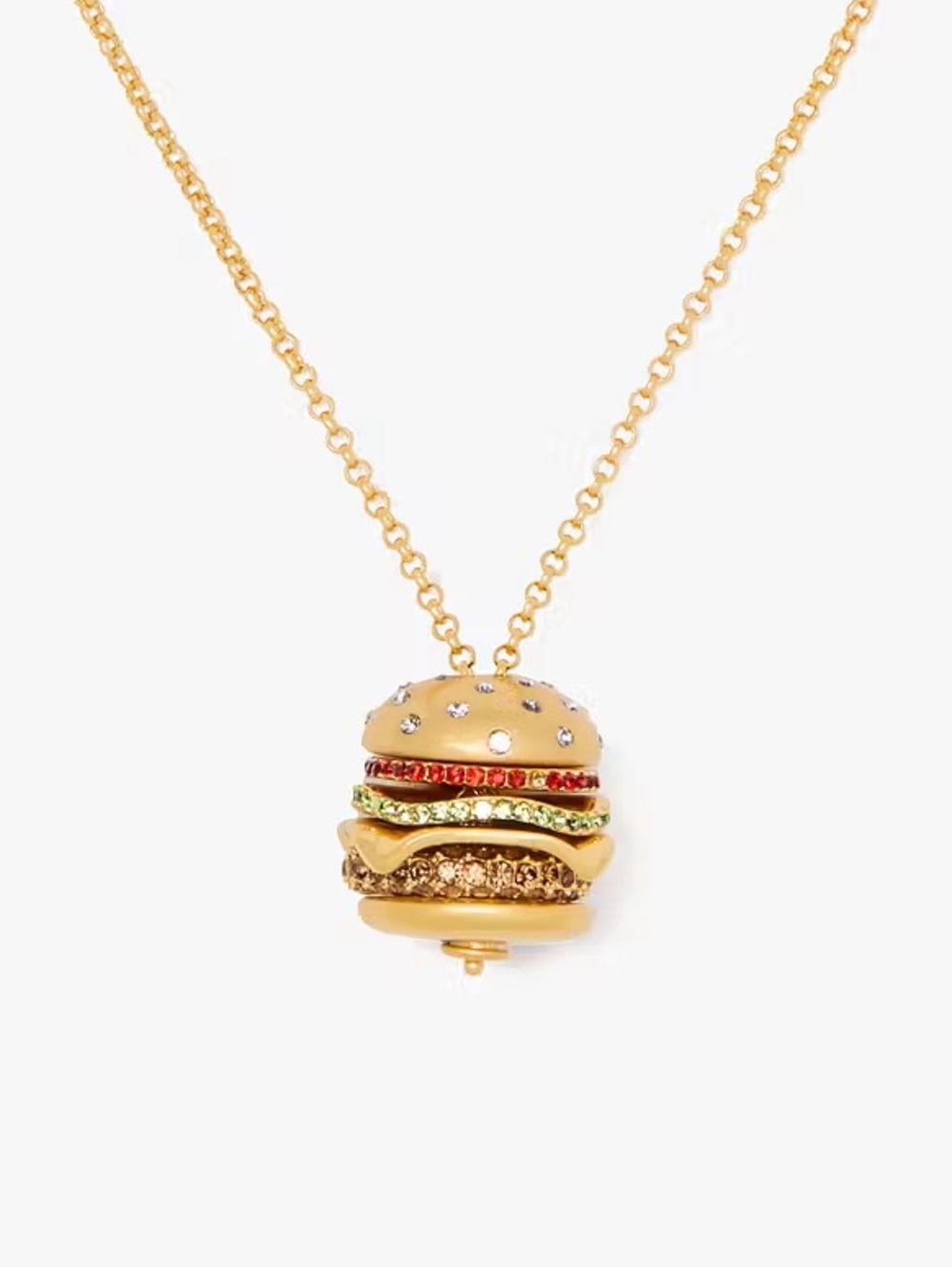 Kate Spade fast food burger pendant